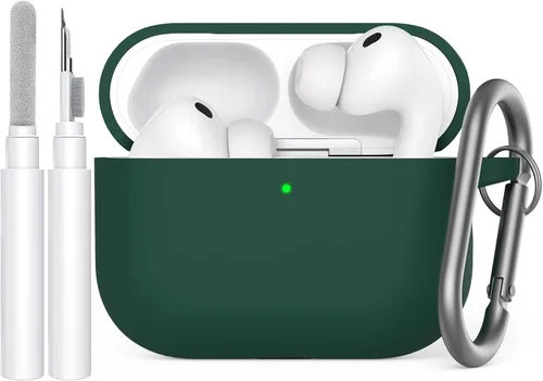 Vista 42 de AhaStyle Funda Protectora de Silicona Mejorada [LED Frontal Visible] Compatible con Apple AirPods 2 y 1 (Negro)