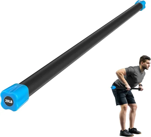 Vista 9 de Fitvids Total Body Workout - Barra de entrenamiento ponderada, barra de ejercicios con peso, varios tamaños