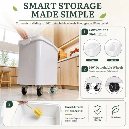 Vista 5 de YITAHOME Contenedor de almacenamiento de alimentos de 4 piezas y Transparente