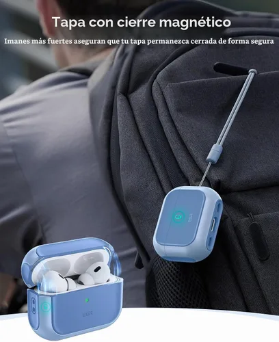 Vista 4 de ESR Funda para AirPods Pro 2, compatible con Funda de Airpods Pro de 2ª/1ª generación (2023/2022/2019), compatible con MagSafe, cubierta