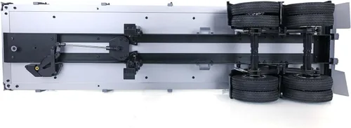 Vista 9 de Camión semirremolque de cama plana con tractor RC 1/14 2 ejes compatible con el modelo de vehículo de construcción Tamiya DIY
