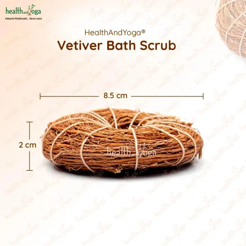 Vista 7 de HealthAndYoga(TM) Exfoliante de baño natural hipoalergénico de vetiver - Calmantemente fragante - Exfoliación más saludable para una piel más suave