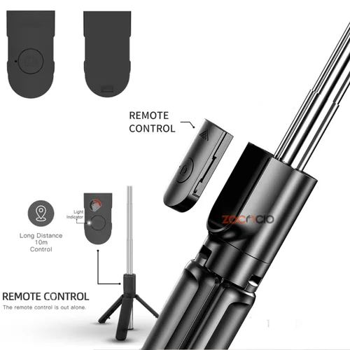 Vista 3 de Trípode Con Monopod Integrado Control Bluetooh Palo Selfie