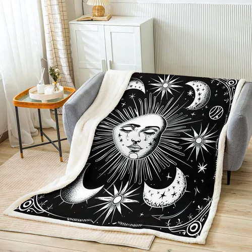 Vista 15 de Manta Sherpa de esquí para deportes de esquí, manta de felpa para deportes de invierno, manta de forro polar para sofá, cama, paisaje de nieve