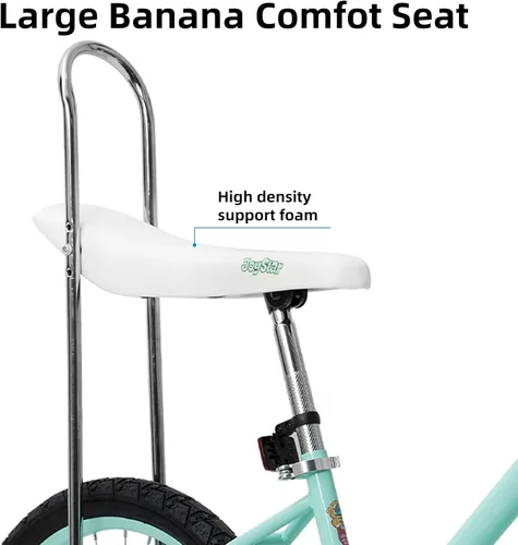 Vista 5 de JOYSTAR Manteca 20 Inch Kids Bike with Training Wheels, Banana Seat Bike for Girls Ages 6 and Up, Kids' Bicycle, Adjustable Seat & Handlebars