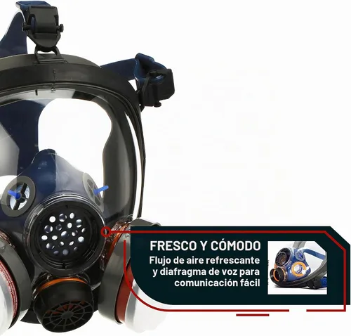 Vista 2 de Parcil Distribution Full Face Respirator Mask - Air Purifying, Organic Vapor & Particulate - Industrial Use - CE Tested
