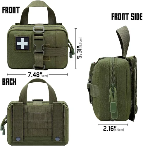 Vista 2 de Molle Rip Away Ifak bolsa táctica de primeros auxilios bolsa de utilidad médica EMT bolsa sólo