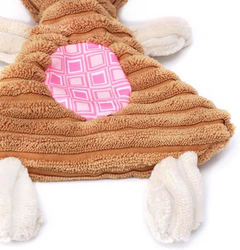 Vista 7 de Comtim Juguetes para perros sin relleno con chirriador, juguetes duraderos para masticar, perros pequeños y cachorros, conejo y elefante