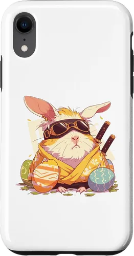 Vista 8 de iPhone 15 coloridos huevos de Pascua caza Ninja conejillo de indias con orejas de conejo