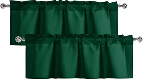 Vista 48 de XWZO Cortinas de cenefas de cocina para ventanas, sala de estar, dormitorio, baño, cubiertas superiores, estilo granja rústico, comedor, aislamiento