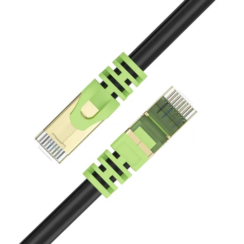 Vista 8 de Cable Ethernet Cat 7 para exteriores, 26 AWG, resistente, Cat7, cable de conexión de red RJ45, velocidad de transmisión, 10 Gbps, ancho de banda