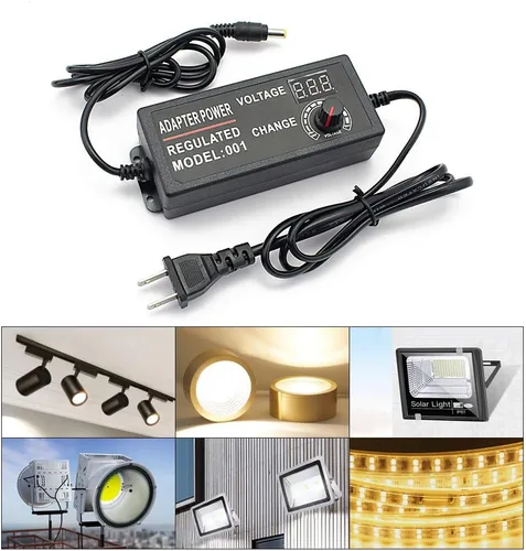 Vista 8 de Adaptador de corriente ajustable de 3-24 V, 2 A, fuente de alimentación variable universal de conmutación de 48 W, 100-240 V CA a CC 5 V, 6 V, 9 V