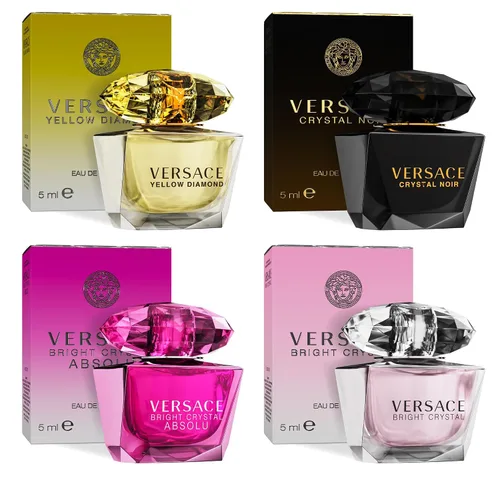 Vista 8 de Versace Set de regalo de perfume para mujer – Mini variedad de salpicaduras, 5 piezas de 0.17 onzas cada una