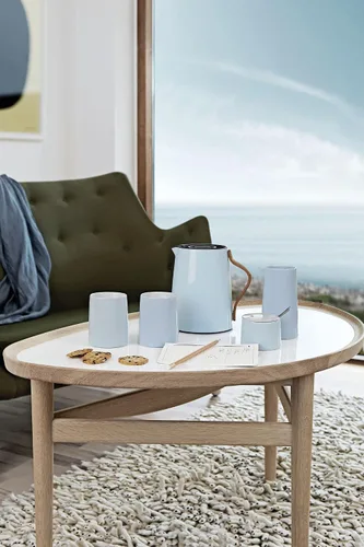 Vista 2 de Stelton Emma - Jarra de té al vacío, tetera aislada de plástico con tapa e inserto térmico de acero inoxidable para bebidas calientes, diseño
