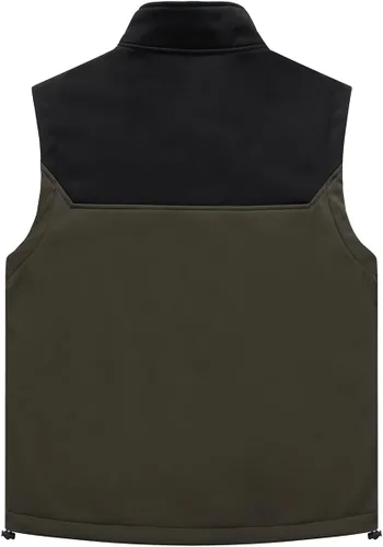 Vista 35 de Msmsse Chaleco ligero para hombre, con cuello alto, sin mangas, para senderismo, correr, golf