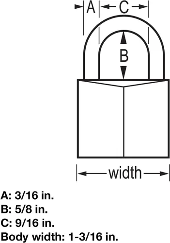 Vista 6 de Master Lock 131D - Candado con llave de aluminio cubierto de 1-3/16 pulgadas de ancho, un paquete, negro