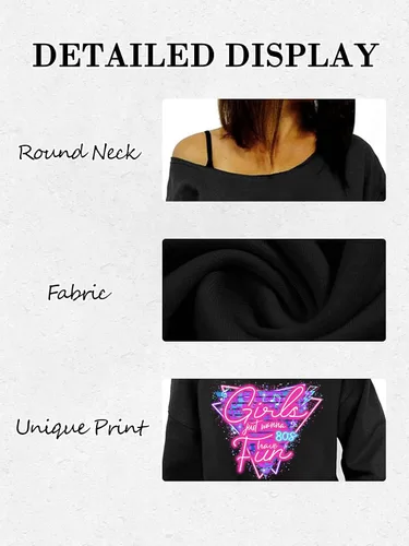 Vista 5 de Women's Off Shoulder Sweatshirt