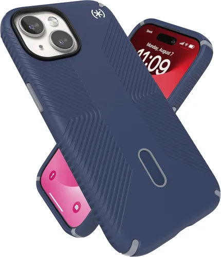 Vista 9 de Speck Funda MagSafe para iPhone 15, protección contra caídas y cámara, ClickLock antideslizante, compatible con carga inalámbrica, se adapta a todos