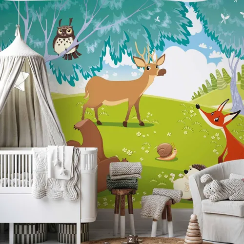 Vista 2 de artgeist Mural de pared premium para niños, 79 x 55 pulgadas, papel tapiz no tejido XXL, decoración de pared de vellón, impresión fotográfica