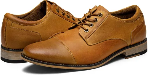 Vista 4 de Jousen Zapatos de vestir para hombre, zapatos Oxford de cuero formales, zapatos clásicos de negocios Derby