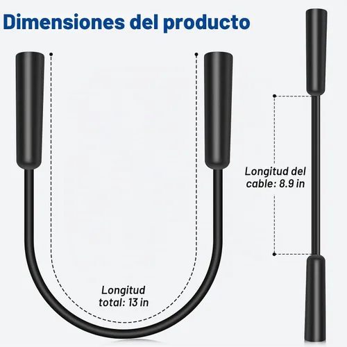 Vista 5 de Anina Adaptador de antena de radio de coche hembra a hembra Conector aéreo universal Cable de extensión de antena de radio
