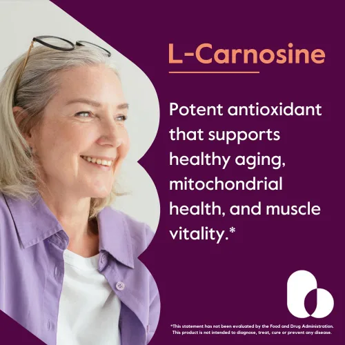 Vista 2 de BESTVITE L-Carnosina 500mg (240 cápsulas) (120x2) Sin rellenos - Sin estearatos - Sin OMG - Sin gluten