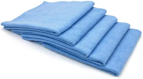 Vista 5 de Buffmaster - Toalla de pulido y pulido de microfibra (16 pulgadas x 16 pulgadas, 400 GSM) - Paquete de 10 (azul)