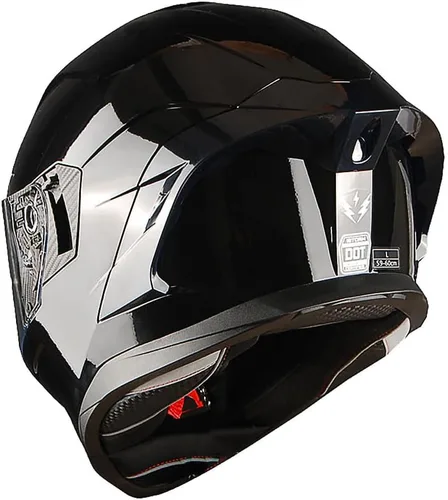 Vista 6 de 1Storm Casco Integral para Motocicleta DOT para Adultos, Motocicleta de Calle, Doble Visera, Protector Solar Interior con un Escudo Transparente Un