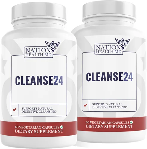 Vista 11 de Cleanse24 - Limpieza intestinal para humanos con ajenjo, papaya, nogal negro, limpieza intestinal a base de hierbas, limpieza intestinal