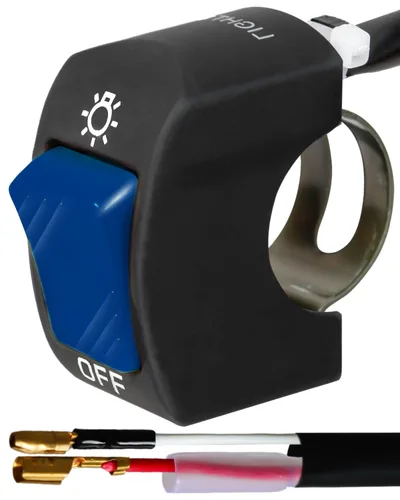 Vista 9 de Belinous Interruptor de manillar de 7/8 pulgadas para motocicleta, ATV, etc., interruptor de palanca de motocicleta impermeable para luces