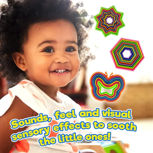 Vista 4 de JA-RU Fidget Star Shape Hexagon Stress Relief Autism Sensory Products & ADHD Toys. ASMR Pop Sound. Fidgets para niños y niños pequeños. Juguetes