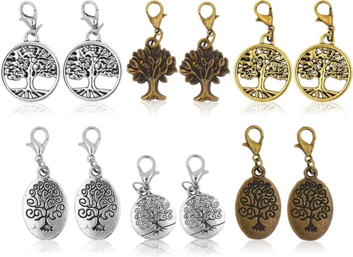 Vista 15 de Mandala Crafts Dijes de clip con cierre de langosta para pulsera, collar, joyería de bricolaje; 12 piezas surtidas