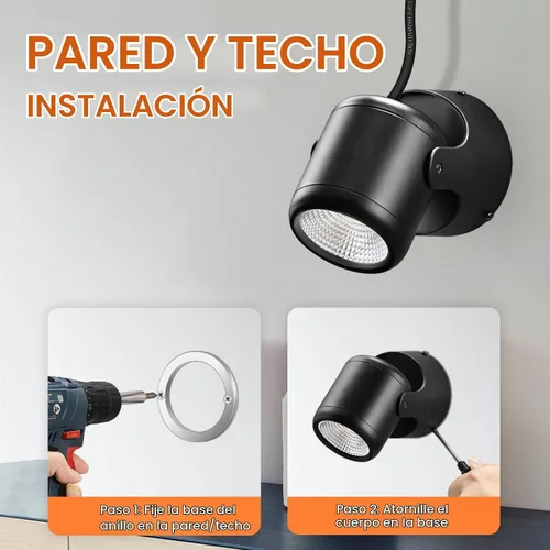 Vista 6 de URTOM Paquete de 2 luces ascendentes para interiores con control remoto, 3 W hacia arriba luces enchufables para interiores con función de memoria