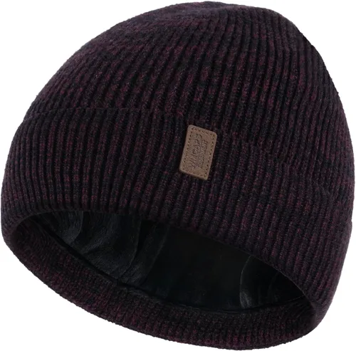 Vista 33 de Wmcaps – Gorro de invierno para hombre y mujer, gorro de punto suave y cálido con forro vellón Verde militar