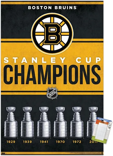 Vista 10 de Trends International NHL Boston Bruins - Champions 23 Wall Poster, 22.4L x 14.7W, Barnwood Framed Version