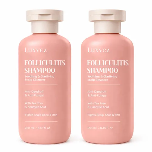 Vista 9 de Champú antifúngico para mujeres Tratamiento de foliculitis: champú para dermatitis seborreica para alivio del cuero cabelludo escamoso