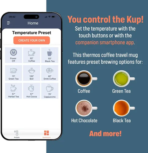 Vista 7 de Batería calentadora de taza de café HotKup para taza de calefacción controlada por temperatura HotKup