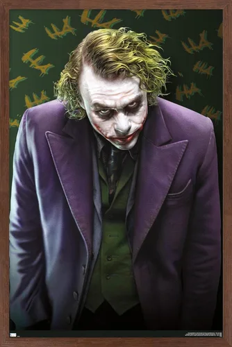 Vista 7 de Trends International DC Comics - Póster de pared The Joker - The Dark Knight, 14.725 x 22.375 pulgadas, versión enmarcada de madera de granero