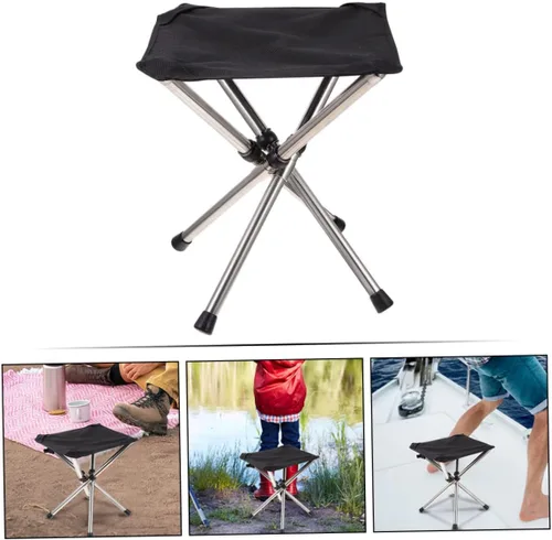 Vista 4 de Leisure Fishing Chair Telescopic Folding Stool Portable Camping Stool for Outdoor Activities