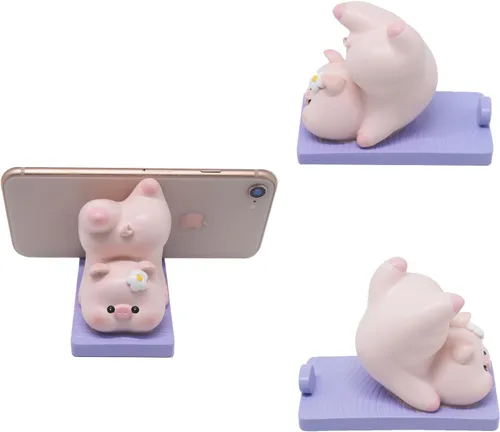 Vista 8 de Cute Animal Deer Cell Phone Stand Holder, Small Desk Phone Stand Mount for iPhone Android Samsung Galaxy Note