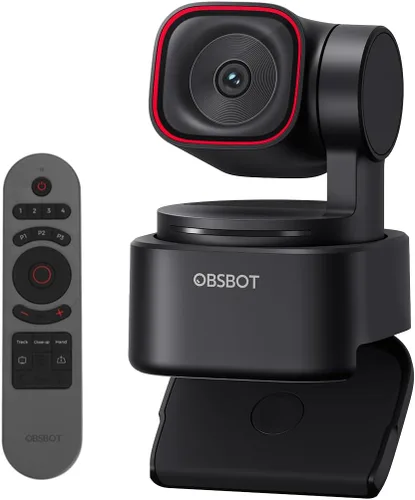 Vista 12 de OBSBOT Tiny 2 - Cámara web PTZ 4K con alimentación de IA, enfoque 4 veces más rápido, CMOS de 1/1.5", USB 3.0, transmisión de datos 10 veces más