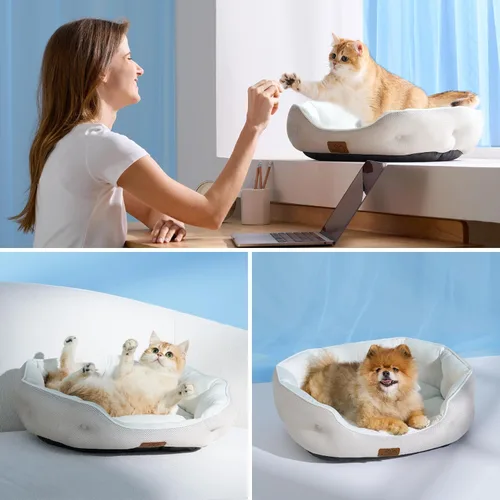 Vista 6 de Bedsure AeroFrost™ - Cama refrescante para perros pequeños, redonda