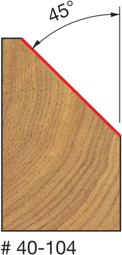 Vista 3 de Freud 40-094 broca biseladora de 7/8 x 1 pulgada con ángulo de 11-1/4 (vástago de 1/2 pulgada)