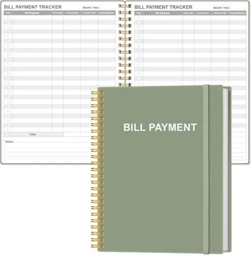 Vista 15 de Cuaderno de seguimiento de pagos de facturas, organizador mensual de facturas y planificador para presupuestos personales financieros, organizador