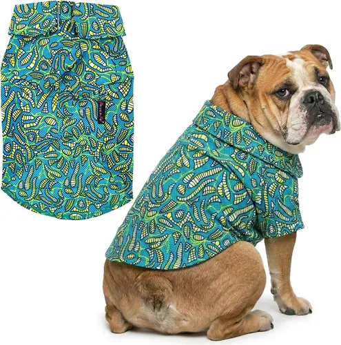 Vista 71 de Parisian Pet Camisa para perro de Amazonia - Ropa de algodón para perros pequeños - Elegante traje tropical para perros - Ropa ligera y suave