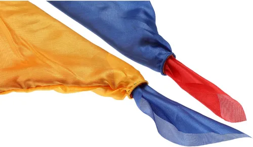 Vista 5 de HESTYA 2 bufandas mágicas que cambian de color, bufanda de seda para trucos de magia, accesorios de mago para calles de truco, accesorios de cuatro
