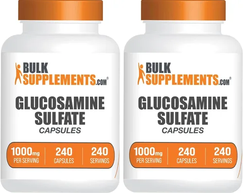 Vista 6 de BulkSupplements. com Cápsulas de sulfato de glucosamina - Suplemento de glucosamina, para apoyo articular - Sulfato de glucosamina 1000 mg, sin