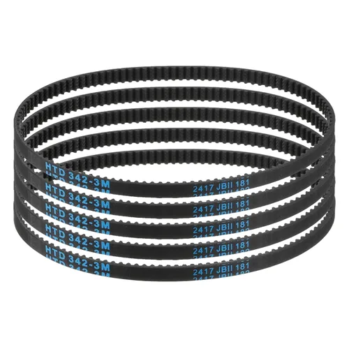Vista 46 de uxcell 5 piezas HTD-3M Correa de distribución de goma 48 dientes, 144 mm de paso, 6 mm de ancho x 2,4 mm de altura, Correa de polea de distribución