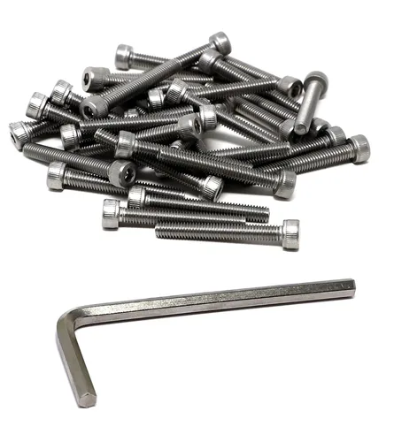 Vista 219 de iexcell Kit de tornillos de cabeza hexagonal de acero inoxidable 304, 100 unidades M2 x 0.157 in, paso de rosca de 0.016 in