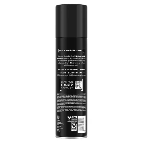 Vista 2 de TRESemmé Spray para el cabello Extra Hold para el control del frizz de 24 horas, con tecnología Pro Lock 14.6 onzas